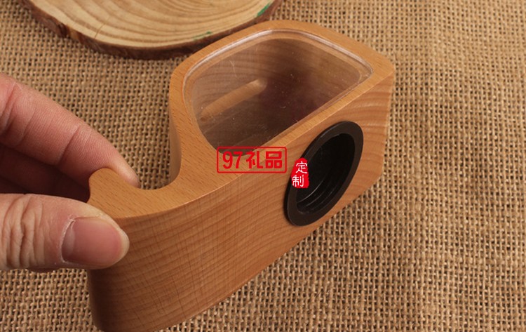 動(dòng)物形狀手機(jī)支架多功能原木零錢儲(chǔ)蓄罐