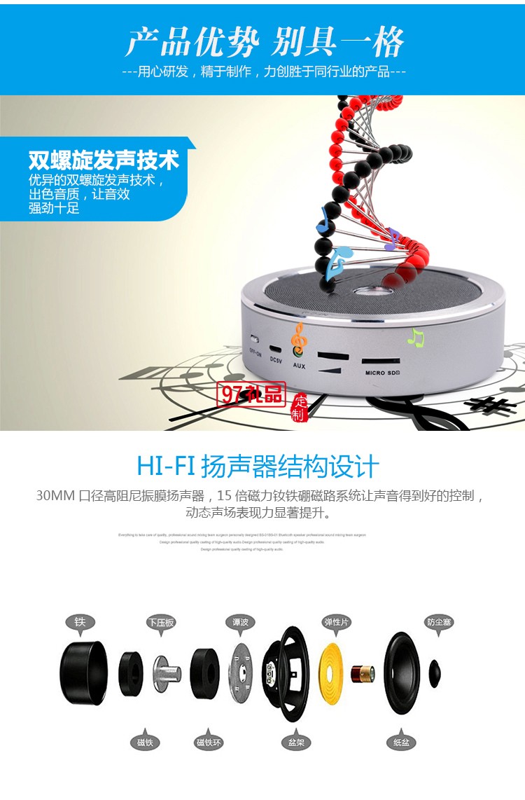 卡農(nóng)音箱小音響無(wú)線(xiàn)超重低音炮高音質(zhì)戶(hù)外定制公司廣告禮品