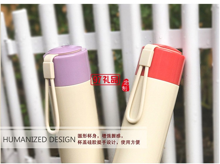 文藝風(fēng)直身時尚保溫杯 學(xué)院風(fēng)便攜隨手杯子 情侶細長水杯子
