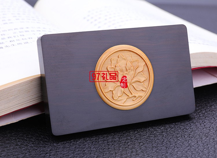 定制實(shí)用紫光檀木名片夾 商務(wù)會議活動精致禮品