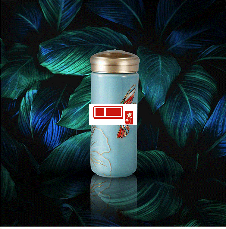 乾唐軒活瓷 吉星蜂鳥陶瓷杯隨身水杯商務創(chuàng)意禮品杯送客戶伴手禮