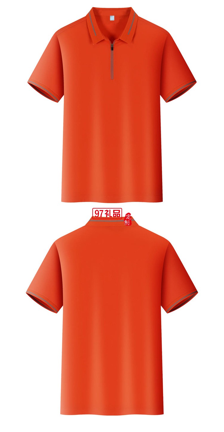 定制廣告衫200g反光拉鎖POLO翻領工作服 可定制logo