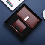 筆記本、名片夾、簽字筆商務(wù)三件套禮盒套裝