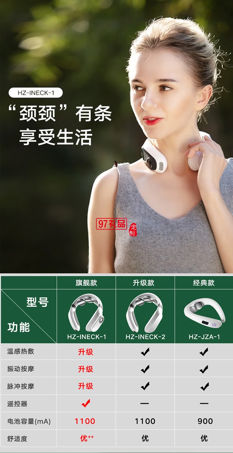 和正 頸椎按摩器按摩儀肩頸升級(jí)款 HZ-INECK-2定制公司廣告禮品