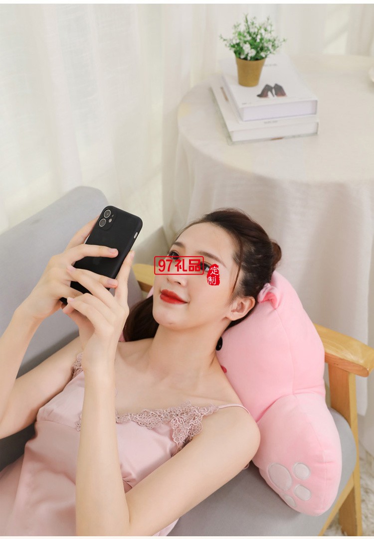 會(huì)按摩的倉鼠公仔卡通抱枕頸椎腰腹背部按摩器定制公司廣告禮品