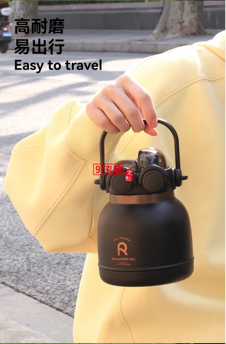 樂序rano316不銹鋼保溫杯大容量女生高顏值保溫壺抹茶曲奇