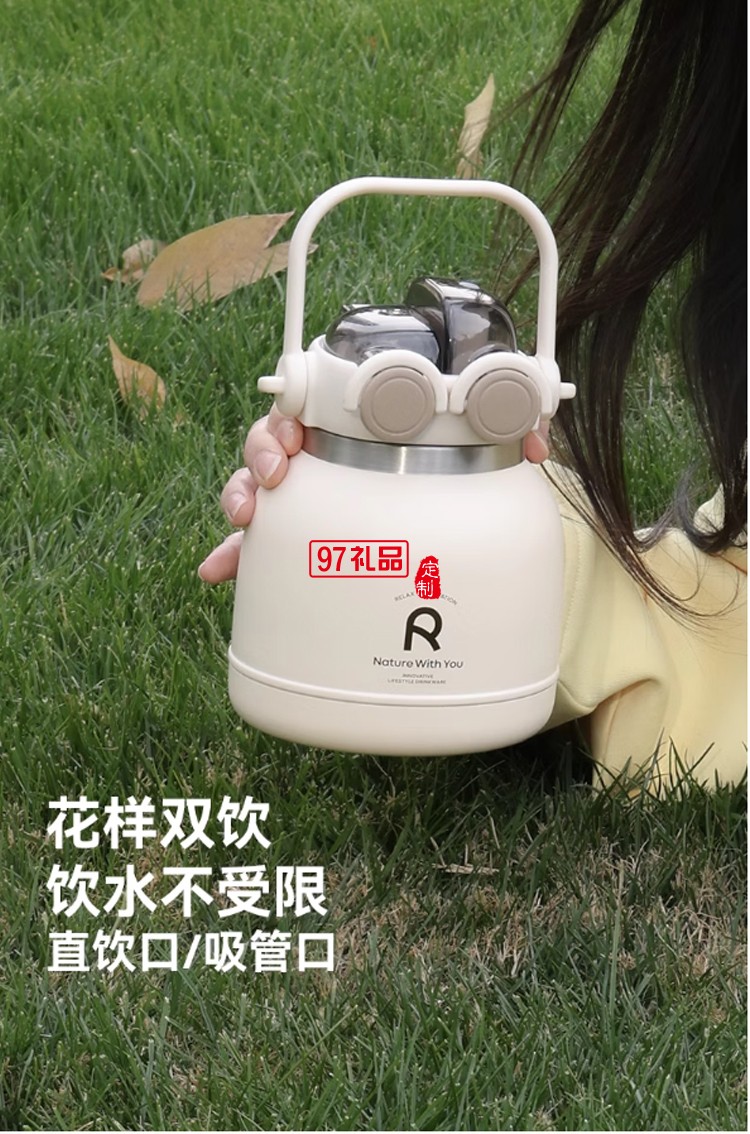 樂序rano316不銹鋼保溫杯大容量女生高顏值保溫壺抹茶曲奇