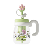 獨角犀 Rhino.life  小清新犀寶踏春系列噸噸花茶杯玻璃款