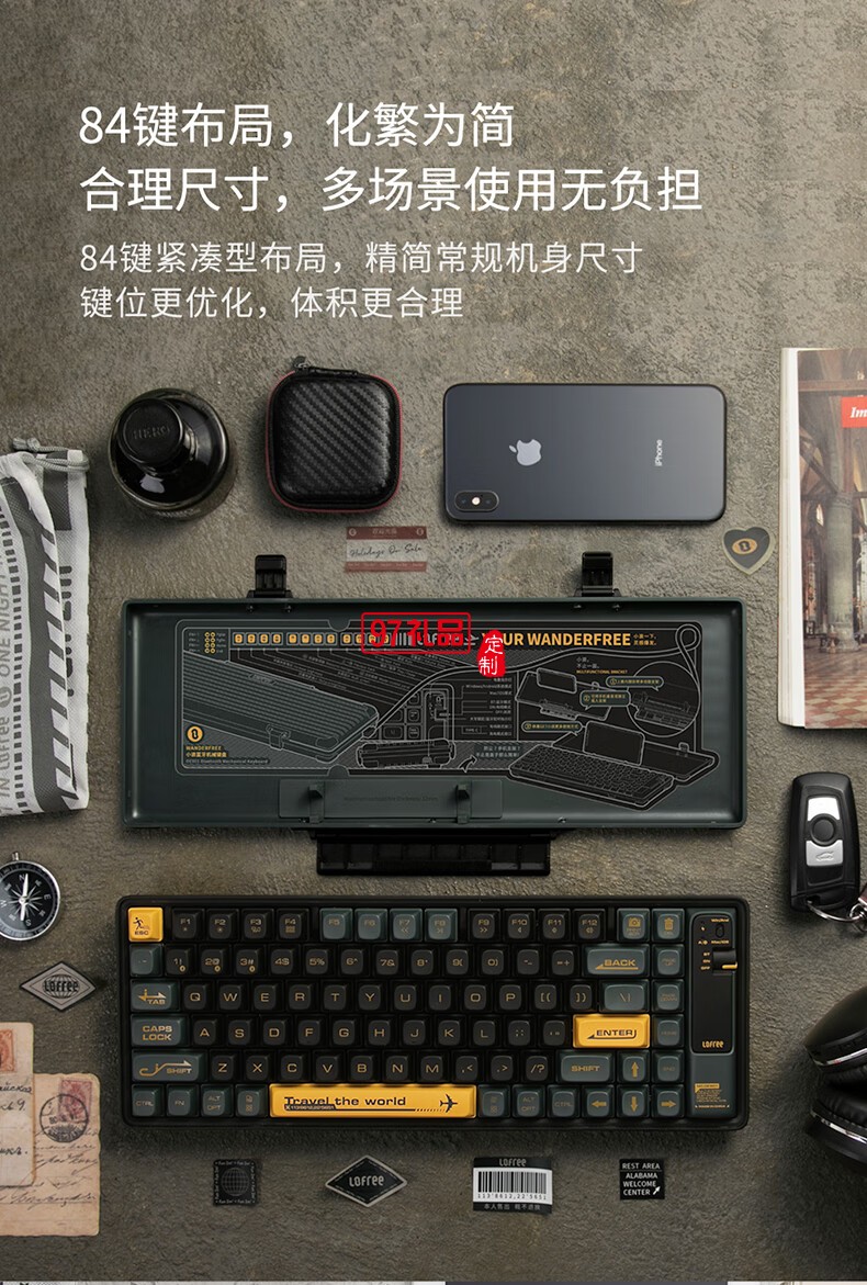 Lofree洛斐  機(jī)械電子多功能鍵盤(pán)灰色系列