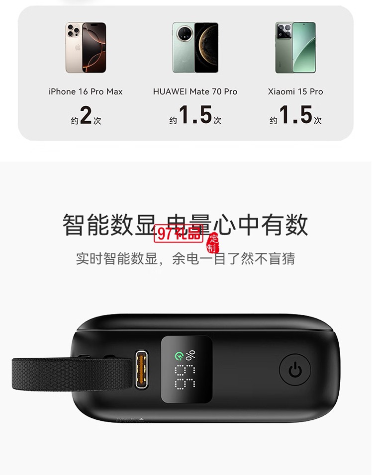 RPB-P62 能量塊自帶雙線+快充移動(dòng)電源