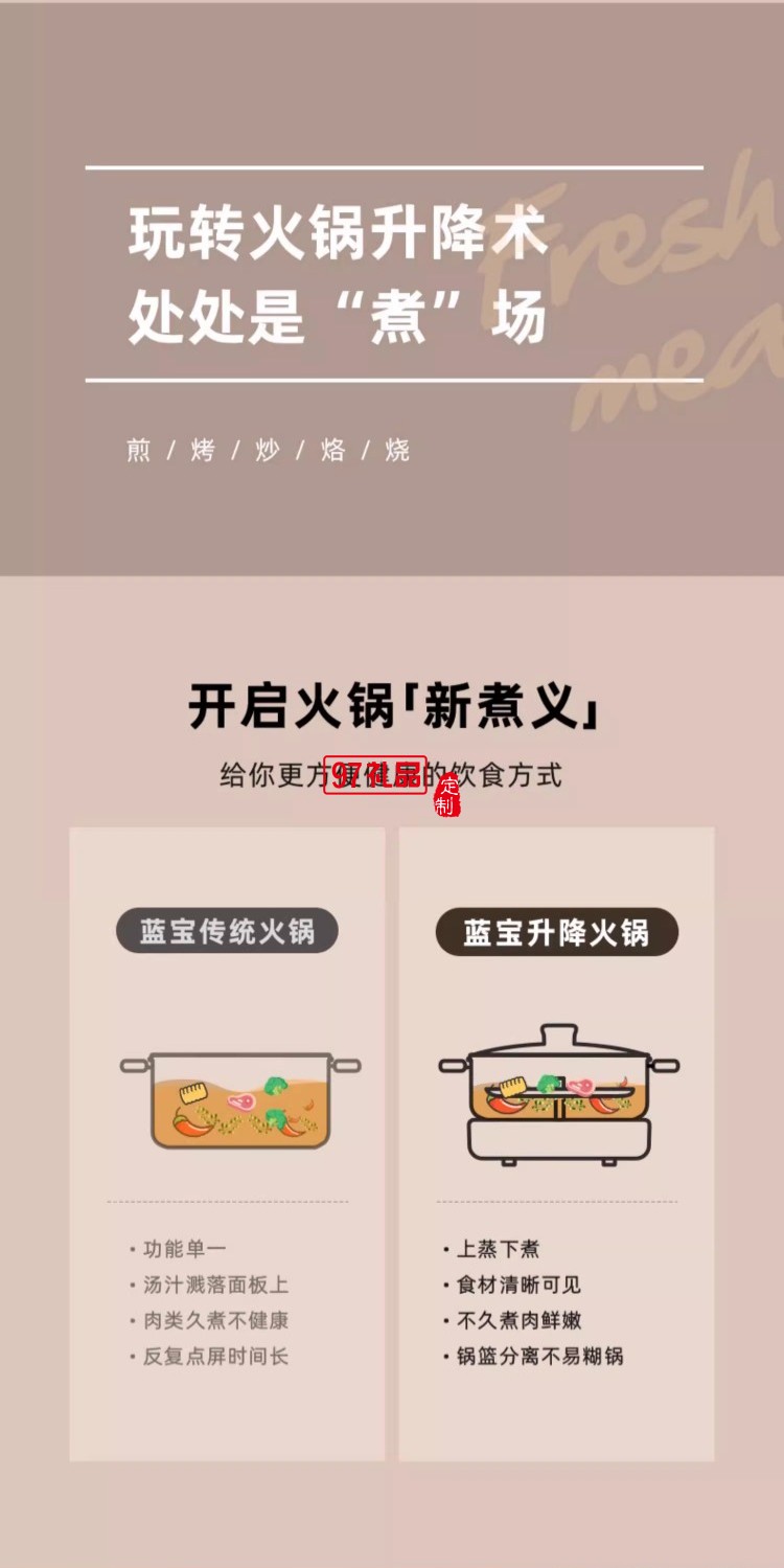 藍寶·升降電火鍋（電子版）+煎烤盤