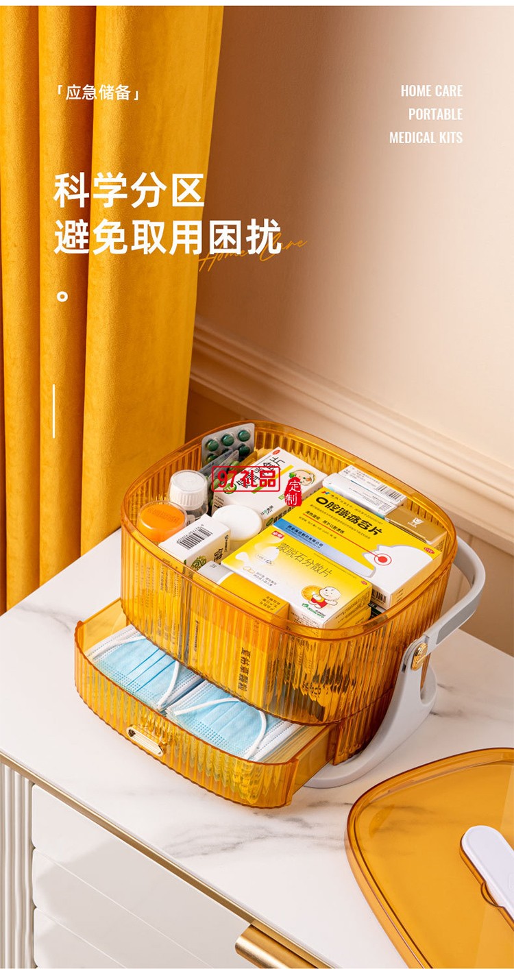 家用便捷式藥箱急救箱大容量藥品醫(yī)療箱分格手提醫(yī)藥箱雜物盒