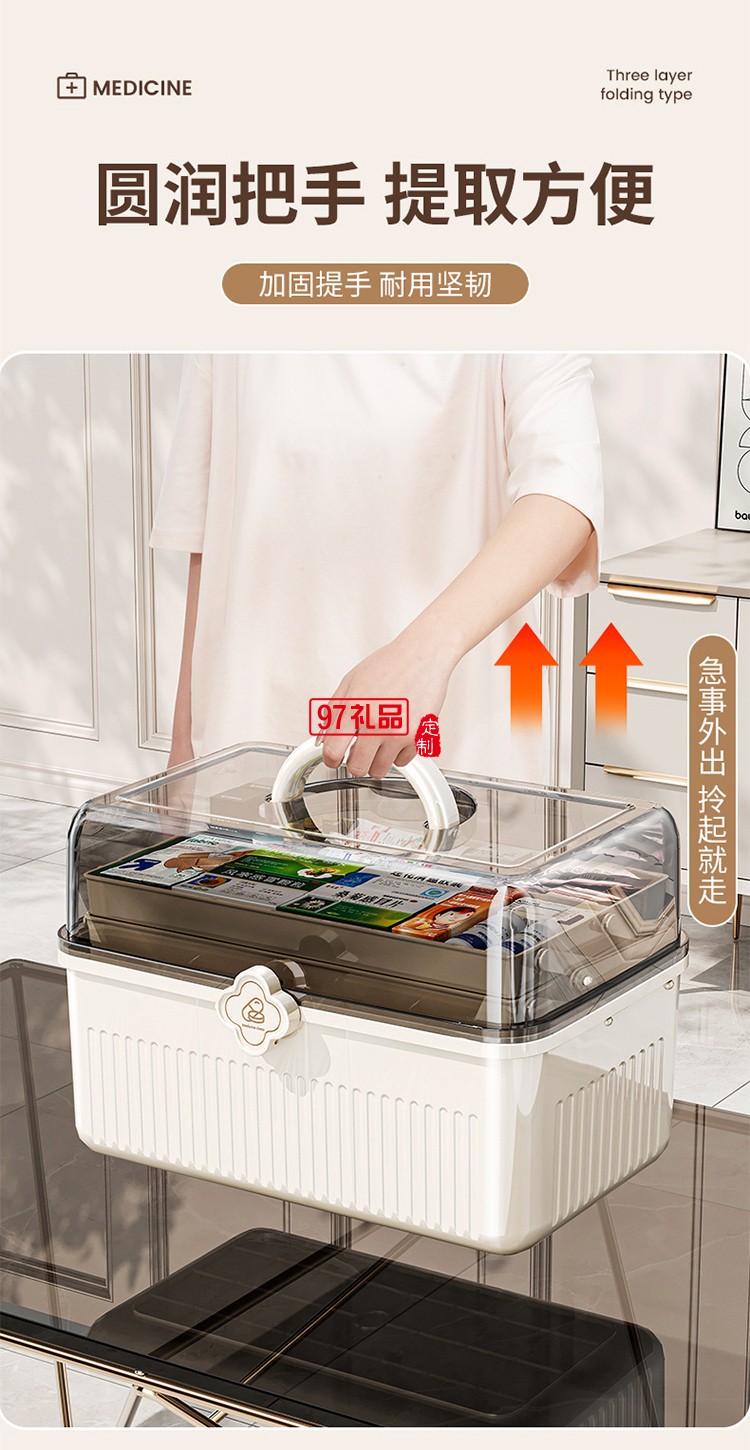 藥箱家庭裝大號(hào)醫(yī)藥箱家用藥品收納盒藥物醫(yī)療大容量裝藥手提急救