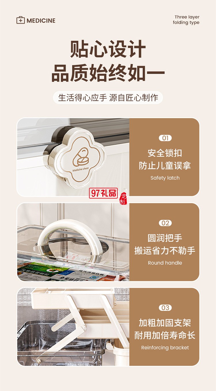 藥箱家庭裝大號(hào)醫(yī)藥箱家用藥品收納盒藥物醫(yī)療大容量裝藥手提急救