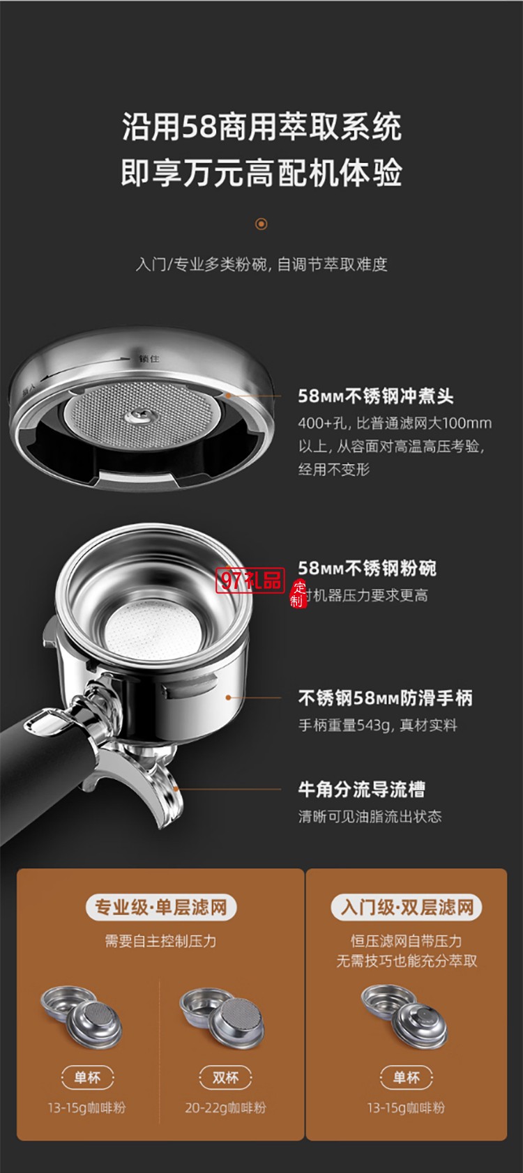 東菱意式濃縮研磨一體咖啡機(jī) 商用專業(yè)意式半自動(dòng)家用咖啡機(jī)蒸汽打奶泡 雙