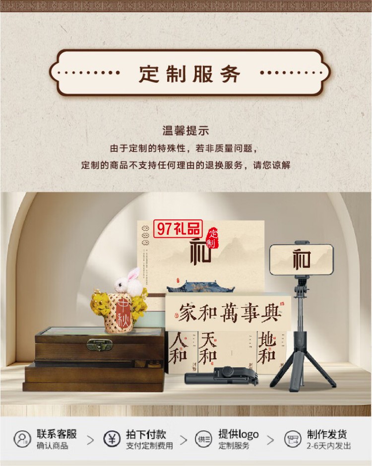 中秋文創(chuàng)產(chǎn)品創(chuàng)意禮盒商務伴手禮送朋友長輩員工福利