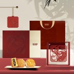 花鳥映月細紋刻紙中秋新款月餅禮盒裝企業(yè)團購定制logo商務伴手禮