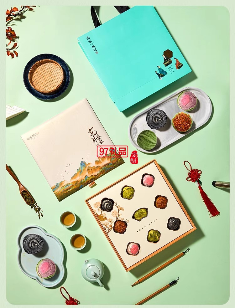 南宋胡記中式糕點龍井茶酥禮盒裝茶點團(tuán)購杭州特產(chǎn)送長輩伴手禮