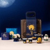 中秋桂月團(tuán)圓?國(guó)風(fēng)陶瓷茶具套裝 手繪玉兔品茗杯壺 送禮盒裝