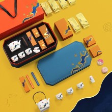 中秋茶禮巖茶—玉兔攬秋兔子擺件檀香沉香香插